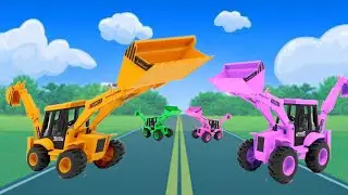 JCB Toy Car 🚘 Bus 🚌 Mini Construction | Excavator, Truck Toy Vehicles for Kids 🚜