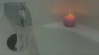 Bathtub Filling ASMR - Inside Tub, Candle - White Noise for Sleep
