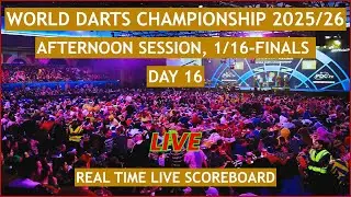 2025/26 PDC World Darts Championship Live Scores | Afternoon Session, 1/16-Finals, Day 16 Matches