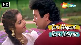Teri Umeed Tera Intezar Karte Hain | Divya, Rishi Kapoor Hit Song | Kumar Sanu Songs | Deewana Songs