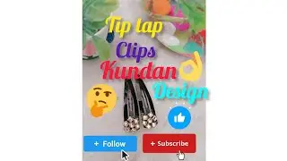Simple clips in kundan design😱👌#like share and subscribe my channel# 