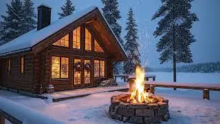 Soft Snowfall and Fireplace Sound for Insomnia Relief and Full Body Relaxation |  FireRelaxationID