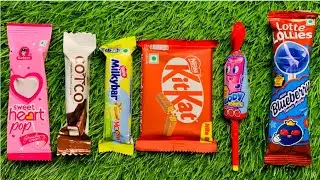 Satisfying Video Asmr Unboxing Rainbow Lollipop with Gummy Candy and Yummy Sweet Chocolate Cutting