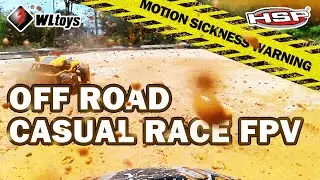 HSP 94111 vs WLtoys 12402A | Off road track race FPV. MOTION SICKNESS WARNING!!