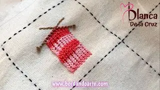 Cómo bordar bufanda con punto ceylon