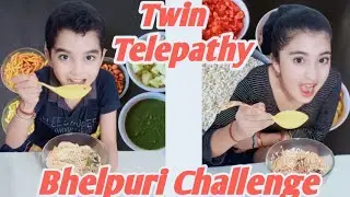 TWIN TELEPATHY BHELPURI CHALLENGE | Funny | Sidhi and Sai Creation