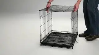 Foldable Metal Wire Dog Crate with Tray Single or Double Door Styles