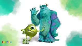 Pixel Monsters: Raspina's 2023 Monster INC. Digital Artistry! 🖌️🦠