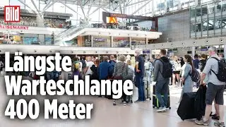 Flughafen-Chaos zum Ferienbeginn &ndash; Schlangen mehrere 100 Meter lang