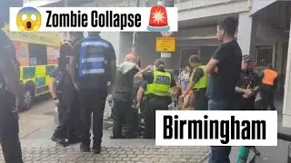 Birmingham Knife City MELTDOWN 🚨 Drug Zombie, Rogue Security & Balaclavas Attack Preacher!