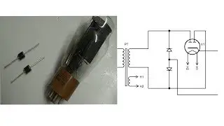 hybrid bridge rectifier design for tube amplifiers, 2 silicon diodes and 1 twin rectifier tube