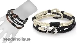 Instructions for the Braided Faux Leather Bracelet Trio Kit