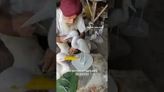 {ਬਗਲਾ} fiber birds statue @ravinderfiberartjagraon9583 #fiberstatue #garden #decoration