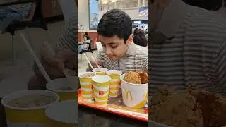 Chicken fried Enjoying with Mfloat Drink