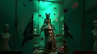 CUTE & CREEPY DANCING CAT: The Golden Fortune Dance 🐱✨ #dance #horrorstories #magic