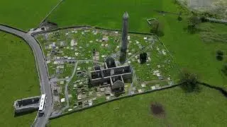 Kilmacduagh monastery, south County Galway, Ireland - DJI Mini 3 Pro Footage