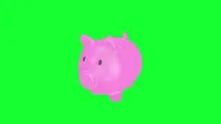 Piggy Bank Green Screen Video - Stock Video Footage - No Copyright Animated Videos