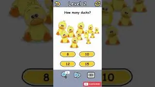 Brain Crack Level 2 How many ducks  Walkthrough