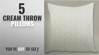 Top 10 Cream Throw Pillows [Winter 2018 ]: Sanifer Cable Knit Cotton Throw Pillow Cover 20x20 Pillow