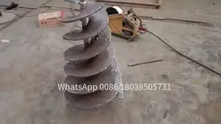 sectional auger flight press machine/Single Helix flight processing