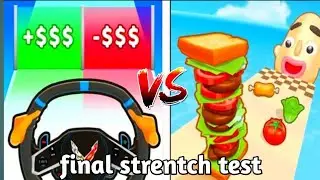 Steering wheel evolution vs Sandiwich runner 3D | arcade games | all levels