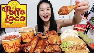 First Time Eating EL POLLO LOCO! Fire-Grilled Chicken & Street Tacos - Mexican Food Mukbang Asmr