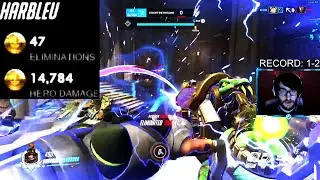 Harbleu Nano Zarya! 47 elims! [ Overwatch Season 27 Top 500 ]