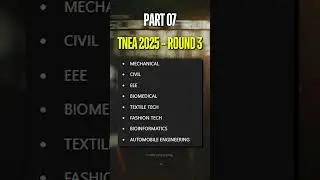 🎯 TNEA 2025 ROUND 3 🔥 CHOOSE CORE BRANCHES, NOT CIRCUIT! DON&rsquo;T WASTE YOUR RANK