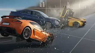 💥 Epic Supercar Crash Test! 🚗🔥 Unreal Destruction & Slow-Mo Impact