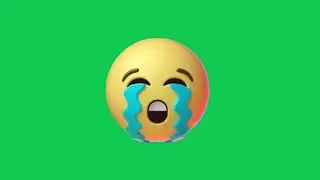 Crying Animated Emoji 😭 - Loudly Crying Face - Green Screen Video For Video Editing - Animated GIF
