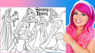 Coloring Princess Aurora 👑 Sleeping Beauty Coloring Pages | Disney Princess Coloring Videos