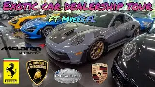 Exotic car dealership tour in Fort Myers,FL (Pagani Huayra, Sterrato, Enzo, 918 Spyder and more!)