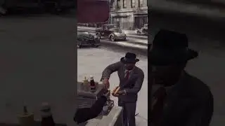 What did he just do to that hotdog #funny #mafia #mafiadefinitiveedition #mafia2 #2k #hotdog #ps5