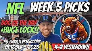 NFL Picks Week 5 Today Sunday 10/5/2025 | Free NFL Best bets, Predictions and Player Props