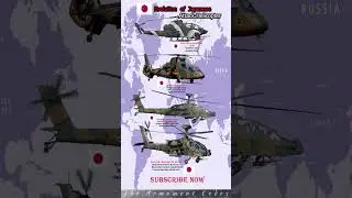 AH-1S (licensed) &rarr; Kawasaki OH-1 &rarr; AH-64DJP Apache &rarr; Future JSDF Attack Heli 💥#shorts   #subscribe
