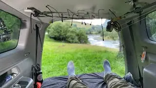 TRUCK Camping / Fly Fishing World Class TROUT River!