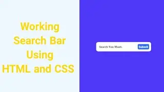 How To Make A Search Bar Using HTML And CSS | Coder8077