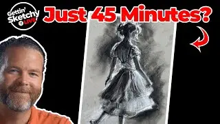 Can I Draw a Dancer LIVE in 45 Minutes? - Gettin' Sketchy