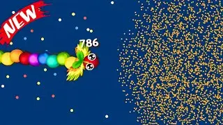 RAINBOW 🌈 Snake.io epic gameplay Amazing fast growing and speed run scoring on snake io Netflix 🐍🐍