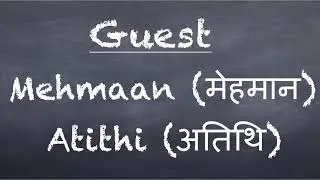 Learn Hindi: How to say 