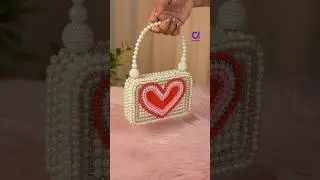 Ultra Fashionable Heart Handbag Making 😍 #handbag #accessories #heart