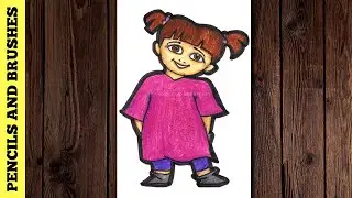 How to Draw Boo Easy | Monsters Inc.
