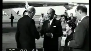 Aankomst Dean Rusk op Zanderij in 1962