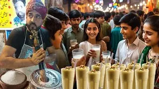 AMAZING; KHOYA MALAI & DRY FRUIT LASSI | NON STOP LASSI MAKING | SWEET LASSI | STREET FOOD PAKISTAN