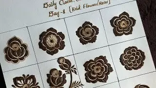 Ramadan Henna Challenge Day8/ How to Beautiful Bold Gulf Flowers & Roses/ Learn Henna With Thouseens
