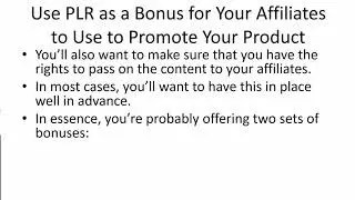 How to make money online with PLR product : PLR Bonus Strategy (Part 2)