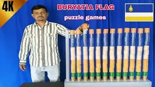 BURYATIA FLAG COLOUR CYLINDERS MATCHING GAME CHALLENGE VIDEO | Mast Challenges