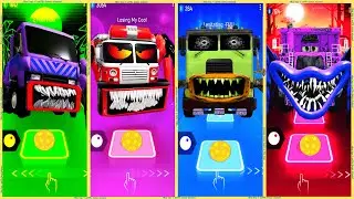coffin dance - Tow truck eater 🆚 Fire truck eater 🆚 Truck eater 🆚 Colossus monster truck | Tiles HOP