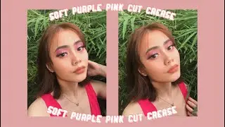 Soft purple pink cut crease makeup look ft. (Beauty Glazed color board palette)
