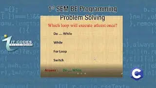 C Programming for Problem Solving - BE 1st Sem - GTU MCQ Solution